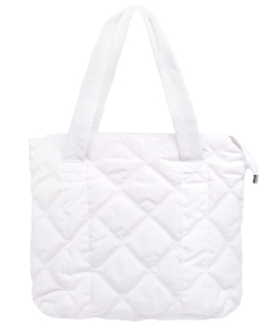 Quilted Tote Bag BA400261 WHITE